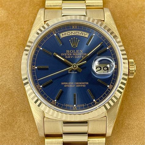 rolex 18238 blue dial|rolex day date president 18238.